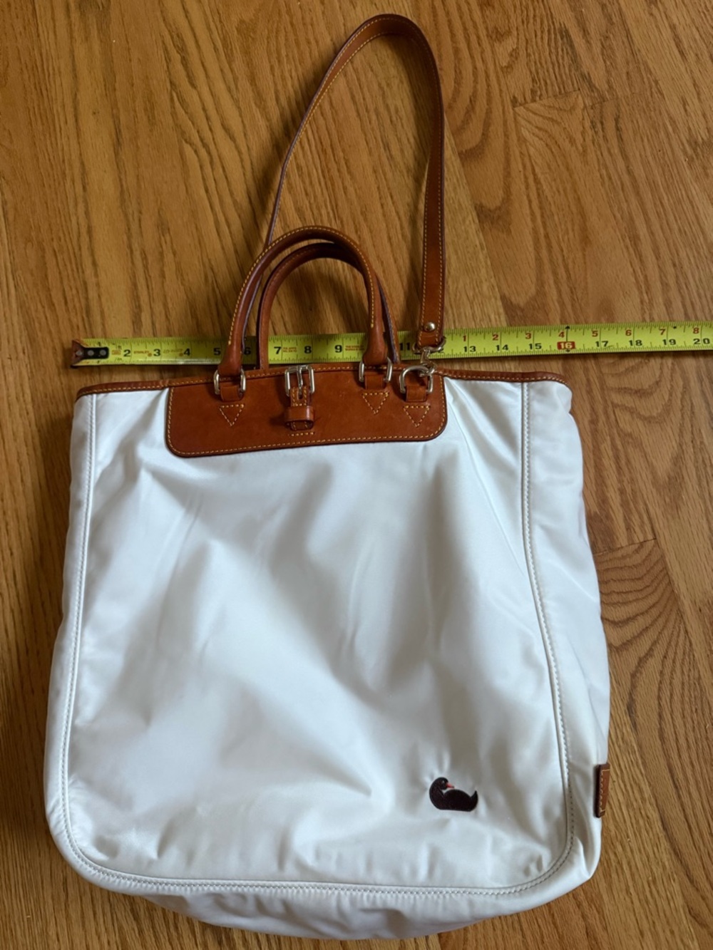 Dooney & Bourke White Tote Bag with Tan Accents - Women Bags